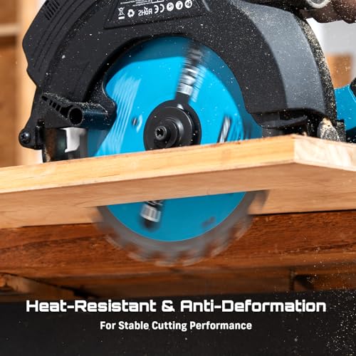 Seesii 4-1/2" Circular Saw Blades, 24T & 40T 2-Pack Combo, 3/8" Arbor, Carbide Tipped Teeth, Thin Kerf, Heavy Duty TCT Saw Blades for Wood Plywood MDF OSB Plastic Cutting, Fine & Ultra Finish image 7