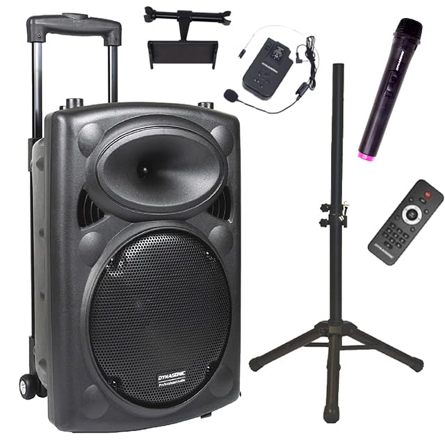 [ALTOPARLANTE PORTATILE] Versatilità totale con questi altoparlanti bluetooth. Grazie alla batteria integrata ricaricabile con una durata di 4h-5h di autonomia, l'altoparlante può essere utilizzato ovunque, è dotato di ruote integrate e di un'impugnatura tipo valigia con manico allungabile che lo rende completamente trasportabile.