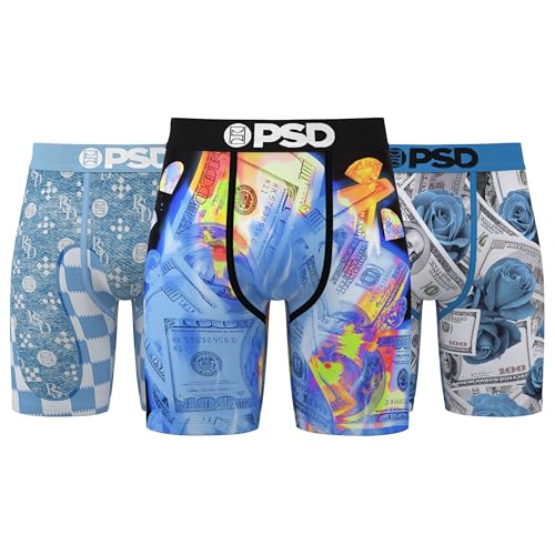 PSD Mens Boxer Briefs - Icy Lux 3-Pack, 7 Inch Inseam, Moisture-Wicking, 4-Way Stretch, Boxer Briefs for Men Pack