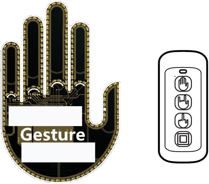 Car Finger Light DIY Middle Finger LED Light, Fun Car