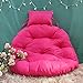 LCJD Cuscini per sedie sospesi, Senza Supporto Nido Spesso Cuscino di Seduta per Altalena Tondo, sfoderabile e Lavabile, Multicolore con Diametro Cuscino-Rosa 105 cm
