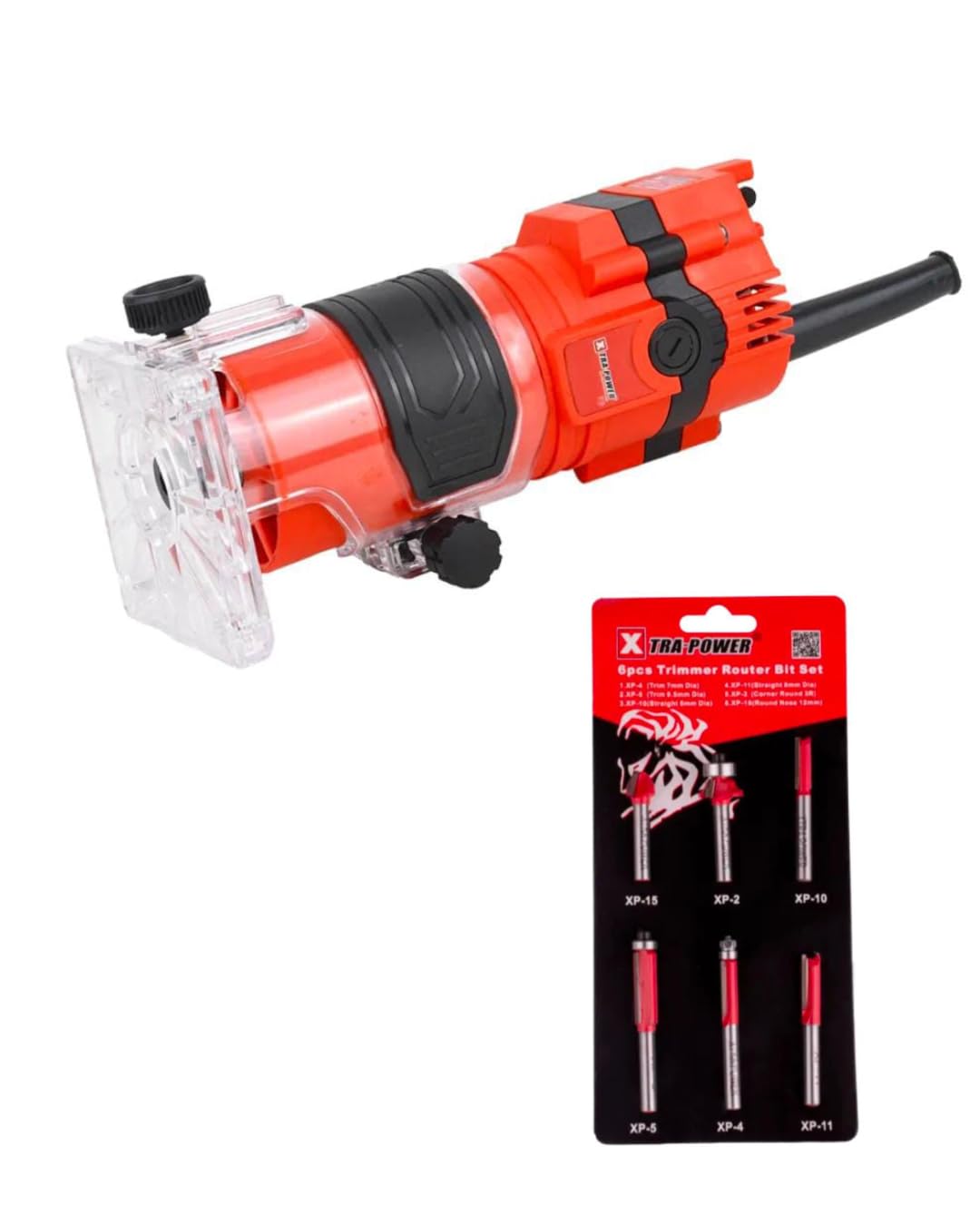 Xtra Power 550 Watt Wood Trimmer, 6.35mm (1/4 inch), 240V, 23000
