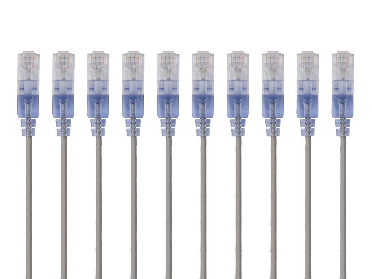 Monoprice Cat6A Ethernet Patch Cable - Snagless RJ45, 550Mhz, 10G, UTP, Pure Bare Copper Wire, 30AWG, 10-Pack, 1 Feet, Black - SlimRun Series — Amazon image 32