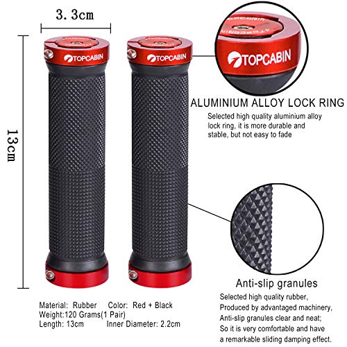 Topcabin TOP7014052000627 Bicycle Grips,Double Lock On Locking Bicycle Handlebar Grips Rubber Comfortable Bike Grips thumb #3