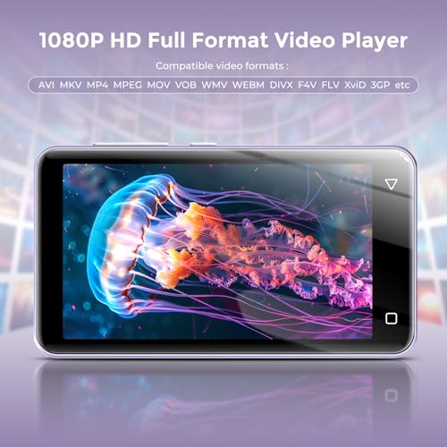 Image of innioasis G1 Kids MP3 Player with Bluetooth, WiFi, 16GB Android MP4 Player, 4-Inch Full Touch Screen, Supports Spotify, Pandora, Tidal, Deezer, Amazon Music (Purple)