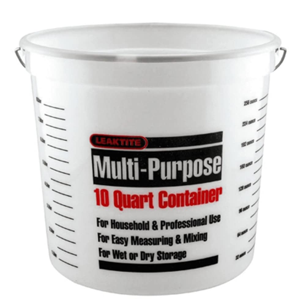 Leaktite 10Q12NM0012 10 Qt Multi-Purpose Pail W/Reinforced Rim, 10Qt