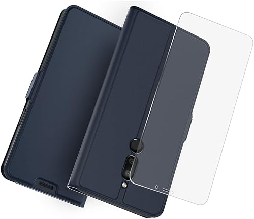 BasicStock Custodia Meizu M6T Morbido Pelle Case Portafoglio con Carta Fessura Funzione Stand Stile Libro Cover con Pellicola Vetro Temperato per Meizu M6T Blu BasicStock Custodia Meizu M6T Morbido Pelle Case Portafoglio con Carta Fessura Funzione Stand Stile Libro Cover con Pellicola Vetro Temperato per Meizu M6T Blu