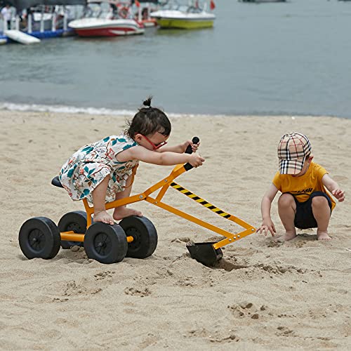 Albott Ride On Excavator Crane With Wheels & 360° Rotation Seat, Outdoor Metal Digger Toy Great For Playing Sand, Dirt And Snow #TOP5