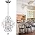 PAPAYA 2-Pack Chrome Crystal Chandeliers 11x15.8 Inch Adjustable Mini Pendant Lights Set with 39.4" Cord, Modern Iron Ceiling Fixtures for Bedroom Kitchen Island Kids' Rooms