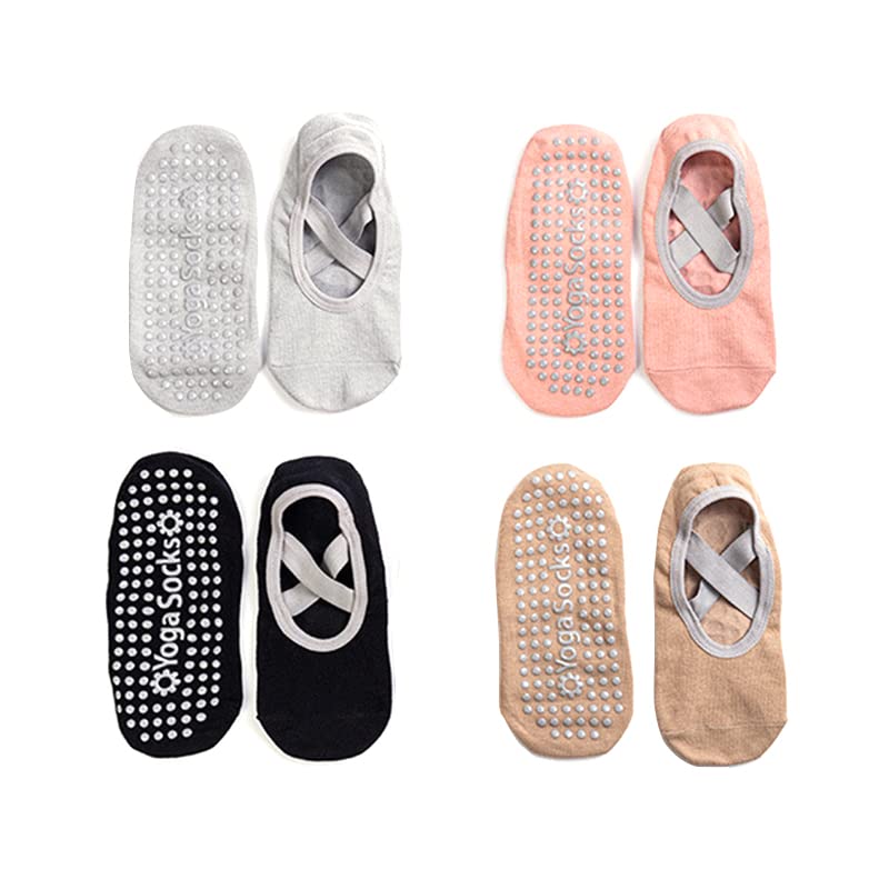 Chaussette Antiderapante Femme Pilates Chaussettes Antidérapantes Femme KOOOGEAR Lot De 3 Paires De Chaussettes De Yoga Antidérapantes Pour Chaussettes Pilates Reformer Chaussettes Pilates Femme