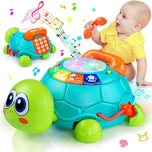 Image of OCATO Infant Baby Toys 6 to 12 Months Crawling Musical Turtle Toys 6 9 12 18 Month Old Toddler & Baby Toys 12-18 Months, Light Up Tummy Time Educational Learning Toys for 1 2 3 Year Old Boy Girl Gifts