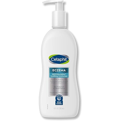 CETAPHIL RESTORADERM Soothing Moisturizer, For Eczema Prone Skin, 10 fl oz, For Dry, Itchy, Irritated Skin, 24Hr Hydration, No Added Fragrance, Doctor Recommended Sensitive Skincare Brand