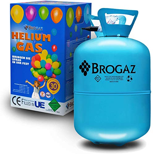 Brogaz Bouteille HÉLIUM 0.21 M3 pour CA. 30 Ballons - Ballons Feuille d'Hélium Gas Party