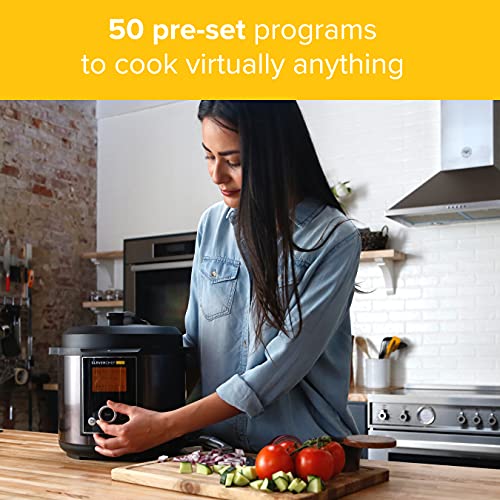 Drew&Cole CleverChef Pro 6-in-1 Digital Pressure Cooker 5.7L - Multicooker, Slow Cooker, Soup Maker, Rice Cooker, Sous Vide - Free Recipe App - Energy Efficient Cooking - Non-Stick Coating - Black - Image 3