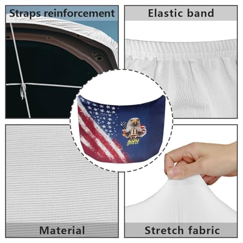 Image of 59x39 Inch Hood Cover for Compact Sedan SUV Trucks Stretchable Car Hood Wrap Blankets USA 250th Birthday Auto Banner Waterproof Auto Exterior Accessories