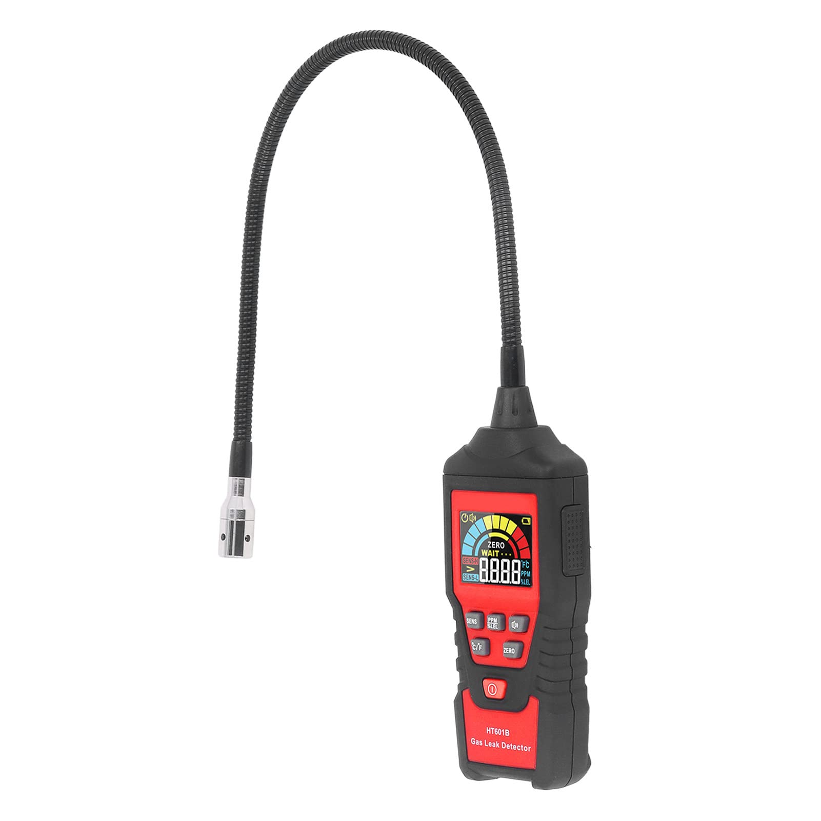 Hyuduo Rilevatore di Perdite di Gas, Rilevatore di Gas Combustibile ABS con Display LCD, Allarme Sonoro e Luminoso, sensibilità Al Metano 50 PPM, Alimentato AAA per Test Naturale Cucina Domestica