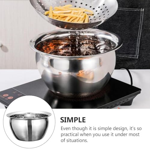 Bowl de acero inoxidable NUOBESTY 10 pulgadas plateado miniatura 7