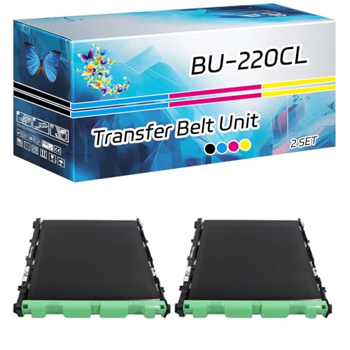 BU-220CL Transfer Belt Unit Compatible for Brother HL-3140CW HL-3170CDW HL-3180CDW Printers, High Yield 60000 Pages, with Chip High-Definition Printing (2 Set)