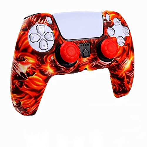 Image of Silicone Skin for PS5, Anti-Slip Shell Cover Case with 10 Joystick Grips for PlayStation 5 Controller