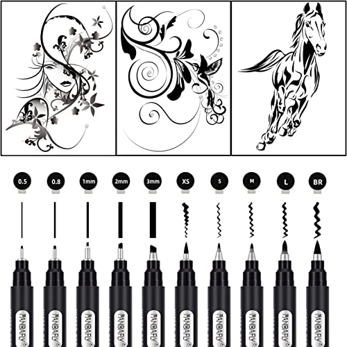 Pandafly P920-10 Calligraphy Pen, 10 Size Calligraphy Pens thumb #2