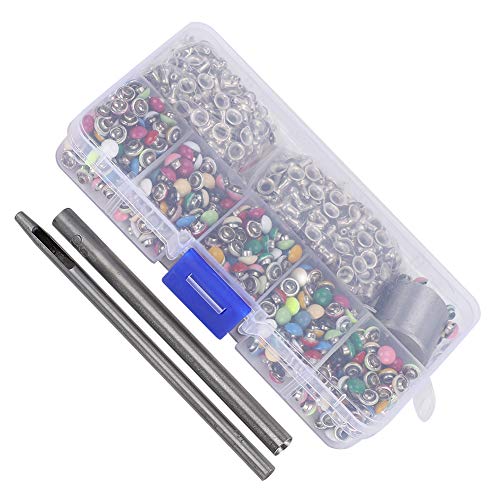 Rebites de latão resistentes e duráveis, rebites DIY, 380 conjunto para decoração e fixação de difer