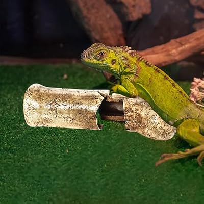 Baoblaze Reptile Rock Hide Cave Tortoise Hideout Aquarium Habitat Decor Landscape Ornament for Turtles Amphibians Frogs Small Animals