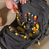 STANLEY FatMax Arbeitsrucksack (Werkzeugrucksack für die Baustelle & Werkstatt, praktische & übersichtliche Innenaufteilung, wasserdichter Kunststoffboden, gepolsterter Rücken) FMST1-80144 – Ansicht 6