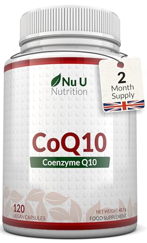 CoQ10 100mg | 120 Coenzyme Q10 Capsules | Made in the UK by Nu U Nutrition