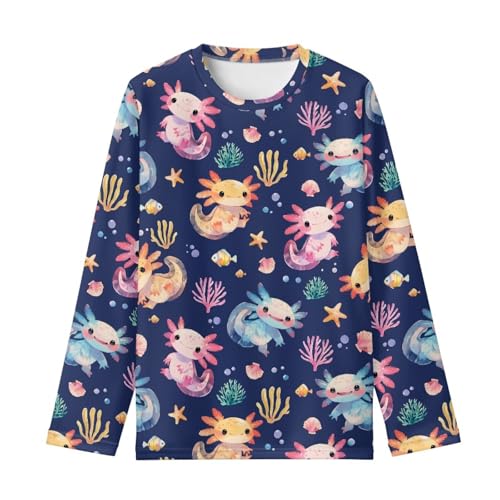 Image of Renewold Boys Girls Tees Kids T-Shirt Long Sleeve Crewneck T Shirts Casual Athletic Tops Clothing for Home School Travel