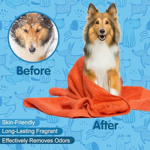 Nobleza Hundeshampoo Langhaar mit Camellia Sinernsis Extrakt,Pflege für Fell & Haut,bessere Kämmbarkeit,Shampoo für Hunde und Katze Sensitiv gegen Juckreiz,Hundeshampoo gegen Geruch (500ml)