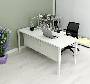 Deskio Office Table with Modesty 180 cm Long, Computer Table, Laptop ...