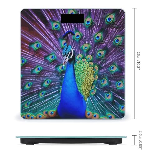 Báscula digital de vidrio templado para baño Beauty Peacock miniatura 2
