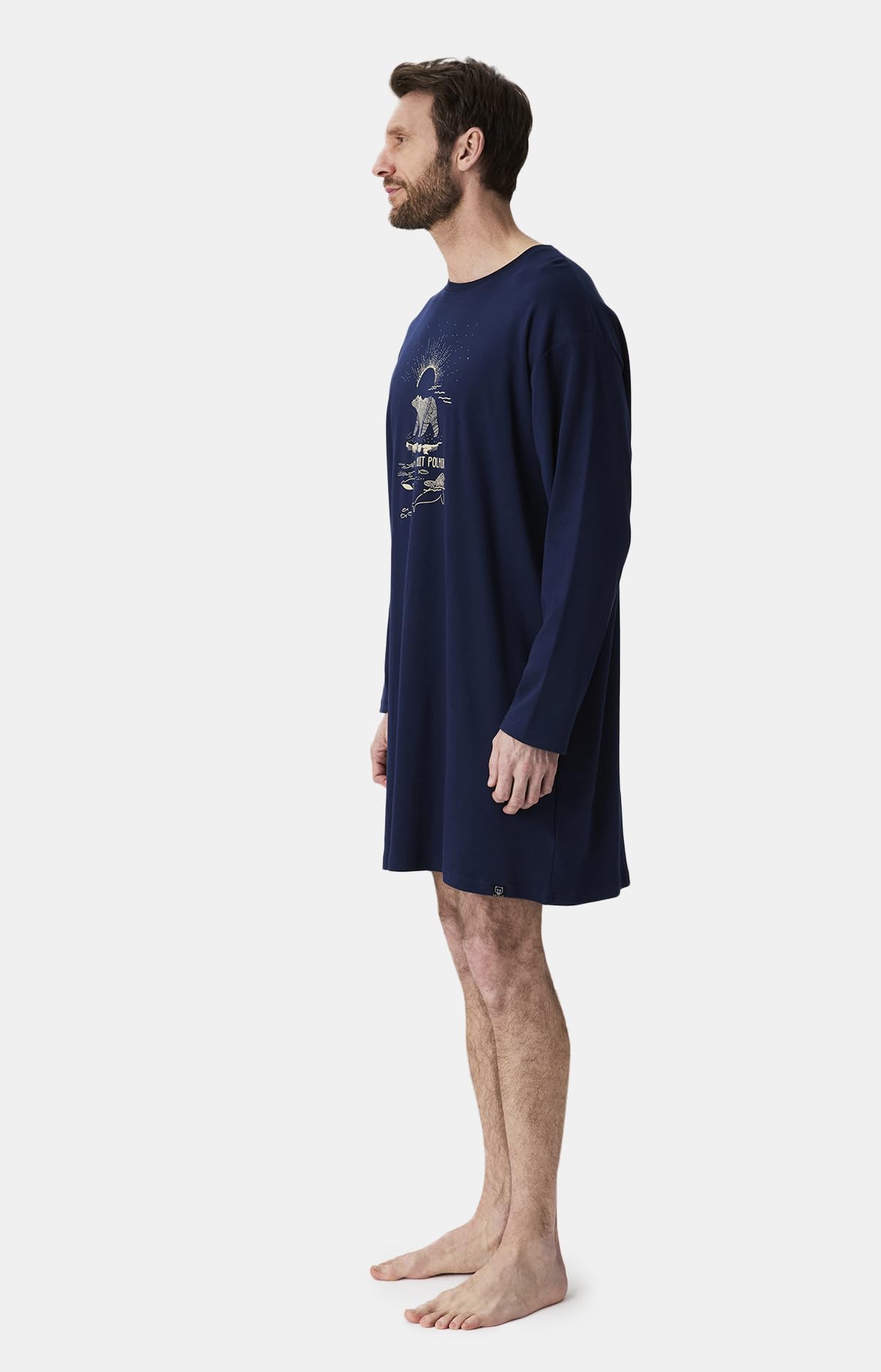 ARTHUR - Maxi Tee-Shirt - Chemise de Nuit Homme - Manches Courtes et Col Rond - Coton Issu de l'agriculture Biologique