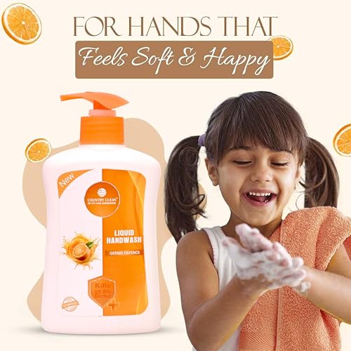 Image of Liquid Handwash - 250ml, Germ Protection and Antibacterial Orange Hand Wash, Soft on Hands with Refreshing Fragrance, Suitable for All Skin Types, Ideal for Daily Use