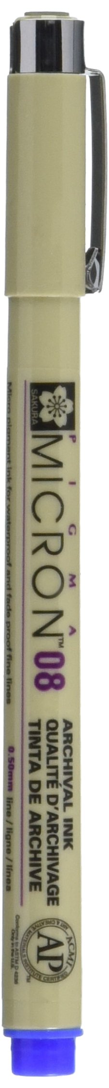 Sakura SAKXSDK08.36 Pigma Micron Pen, 0.50mm, Blue