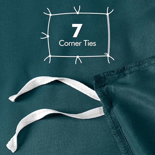 Utopia Bedding Duvet Cover Queen Size - 3 Piece with Zipper Closure - 1 Comforter Cover 90X90 Inches & 2 Pillow Shams 20X26 Inches (Teal) Comforter Not Included