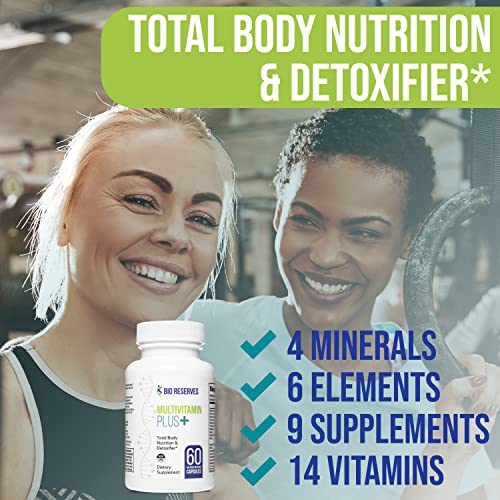 Bio Reserves - Multivitamin Plus - Total Body Nutrition & Detoxifier - Probiotic - Support Bone, Joint, Digestive, Liver, Gut & Heart Health - 60 Ct #TOP3