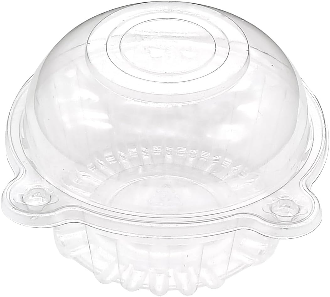 Single Individual Clear Plastic Cupcake Pod Cake Muffin Holder Carrier Cases Boxes(200)