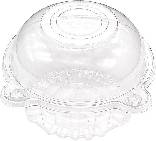 Miniatura 4 de Ewanda store Caja de plástico transparente individual para magdalenas, cápsulas, magdalenas, soporte para muffins (100)