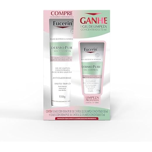 Kit Eucerin Gel de Limpeza Facial Concentrado 150ml + Gel de Limpeza Facial Concentrado 75ml
