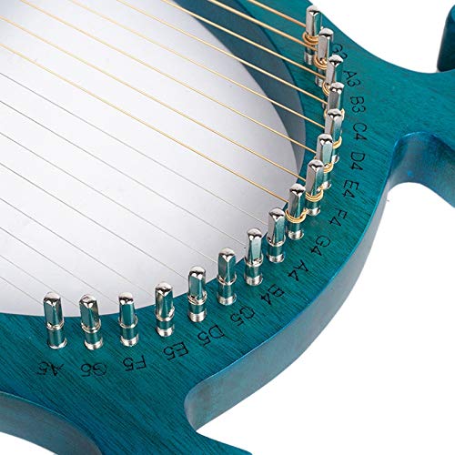 TOOGOO Lyre Harp, 16 String Mahogany Body String Instrument Body Instrument with Tuning Wrench and Spare Strings