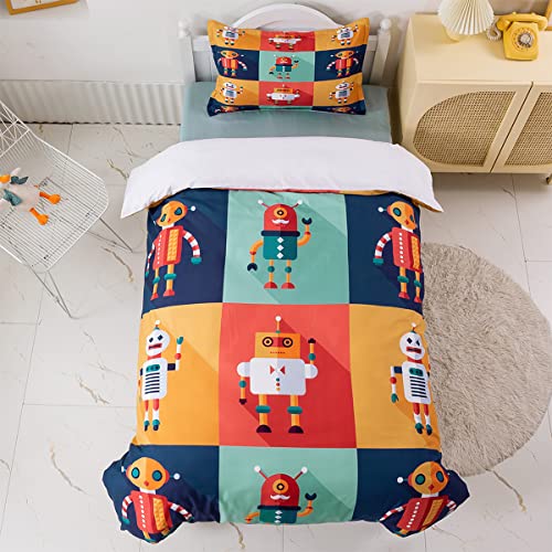 Hwalleum Enfants Sets de Housse de Couette, Nouvelle Mode Enfant Housse de Couette Enfants Cadeaux Garçons Filles Mignon Parure de Lit Étudiant Adolescent Housse de Couettes avec Motif Individualité Cover