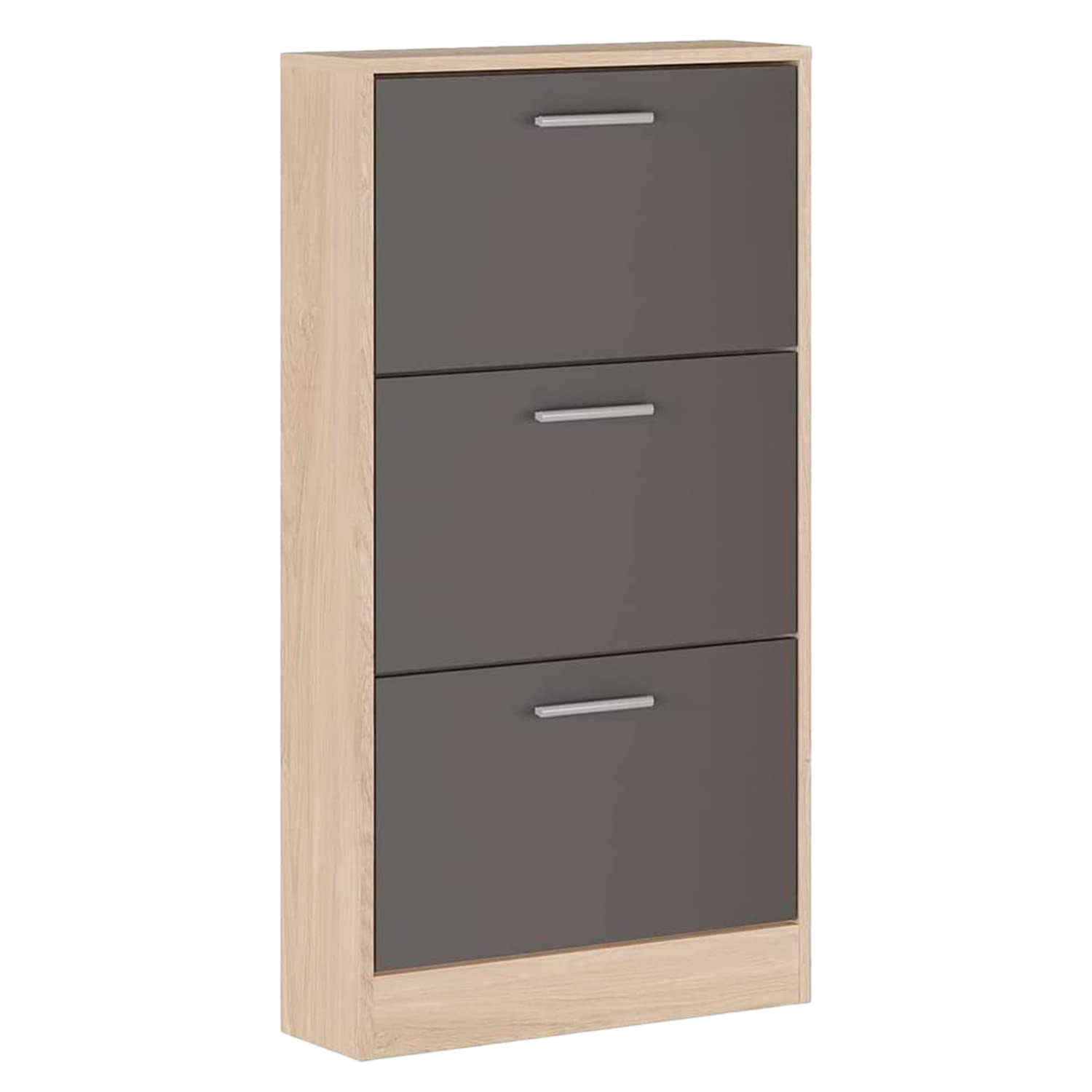 Shiito | Modelo Chelsea - Zapatero | Natural Grafito - 17 x 59.8 x 107.7 cm | Con 3 Estantes | Ideal en la Entrada y Dormitorio