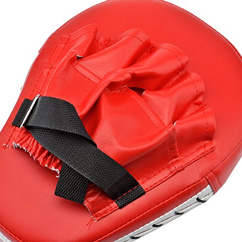 Cozyswan PU Handpratzen mit hochwertiger Polsterung vorgekrümmt Boxpratzen für Kampfsport, MMA, Muay Thai, Karate, Taekwondo, Kickboxen & Boxen 1 Paar Boxpads Pratzen