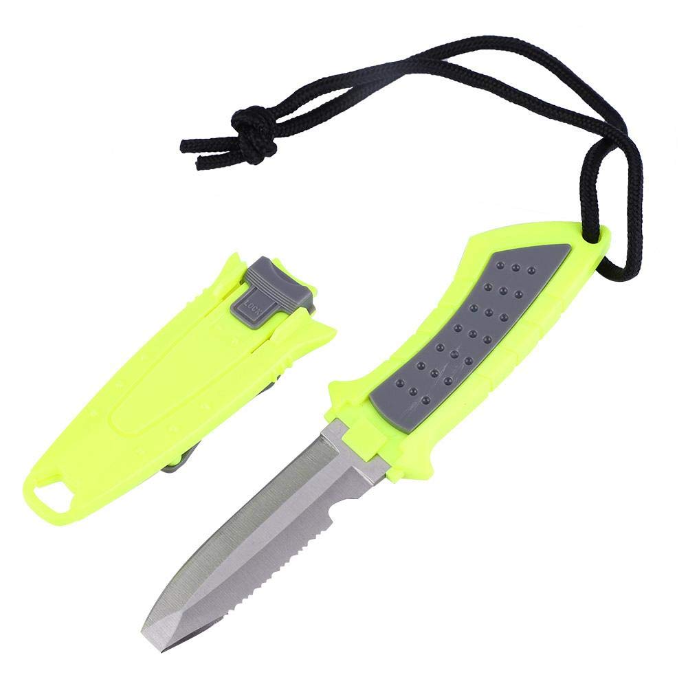 Cuchillo de Buceo de Acero Inoxidable Cuchillo de Buceo Profesional Cuchillo de Buceo Profesional Accesorios para buceadores con Mango ergonómico cómodo de agarrar