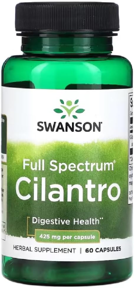 Swanson – Full Spectrum Cilantro, 425mg | Detox and Immune Support – 60 Capsules