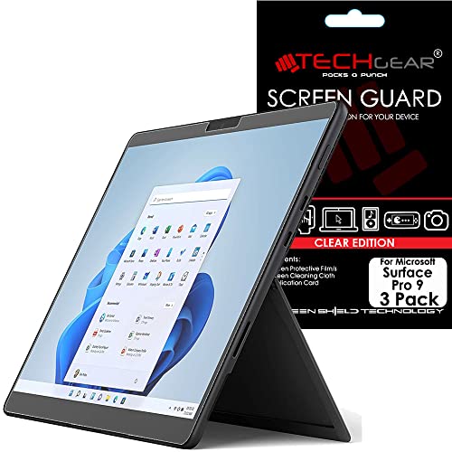 TECHGEAR 3 Pack Screen Protectors for Microsoft Surface Pro 11 / Pro 10 / Pro 9 (13" screen)