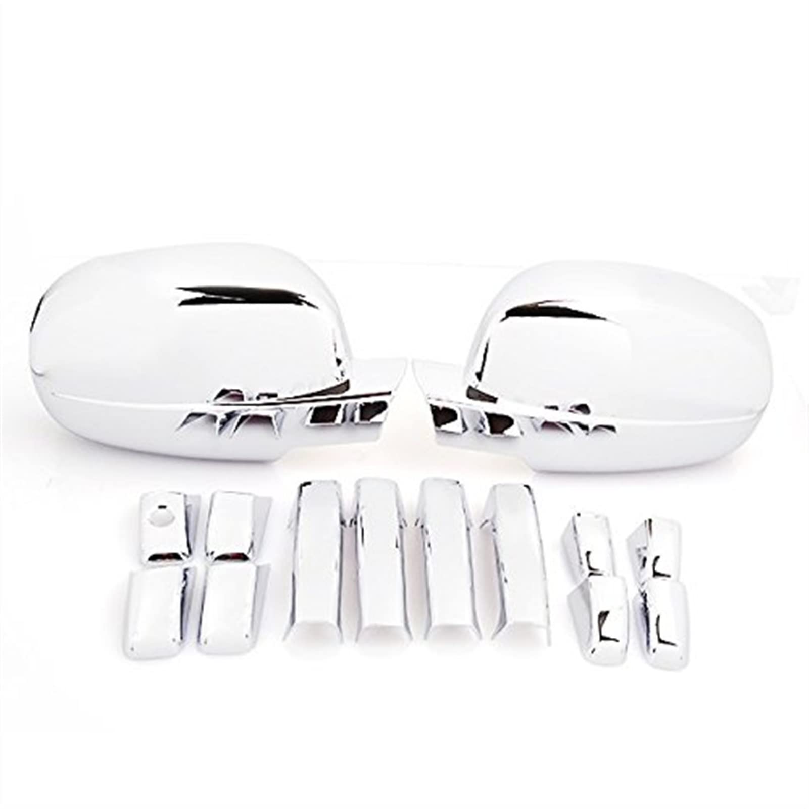 Eidash One Color Car Exterior Door Handle Cover For Cadillac Escalade Chrome Side Door Handle + Full Mirror Cover Set