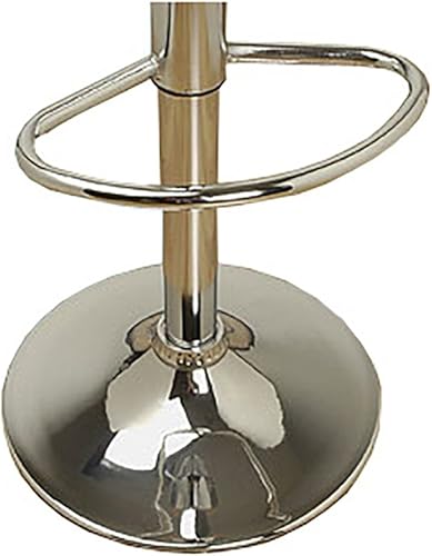 Miniatura 6 de Alpha Leather - Taburete de bar ajustable estilo Bombo contemporáneo - Puntada de béisbol de regaliz negro