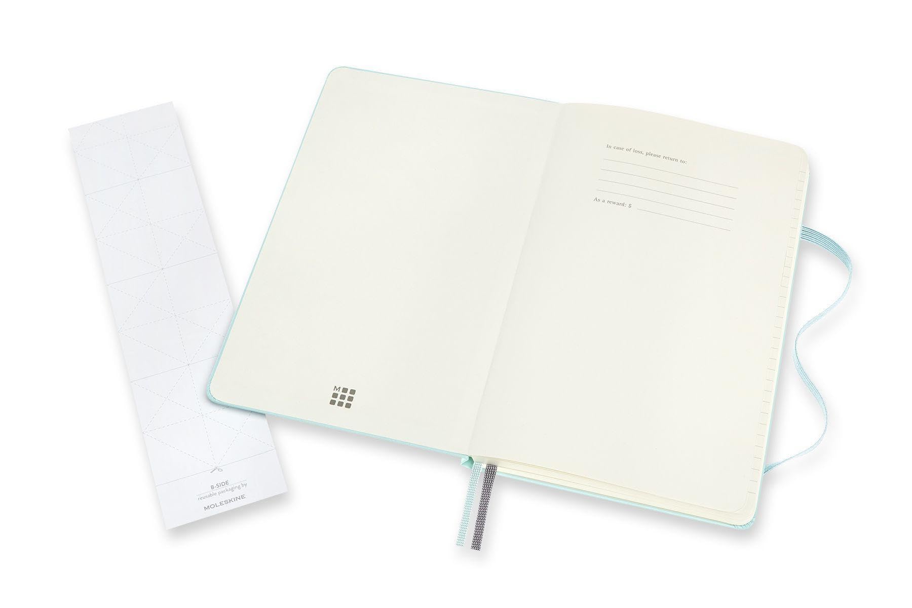 Moleskine, Bullet Notebook Art Collection, Bloc de Notas, Cuaderno de Dibujo, Páginas Lisas o con Rayas, Tapa Dura, Formato Grande 13x21 cm, Color Aguamarina
